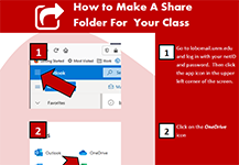 a screenshot of a flyer explaining how to make a share folder in OneDrive